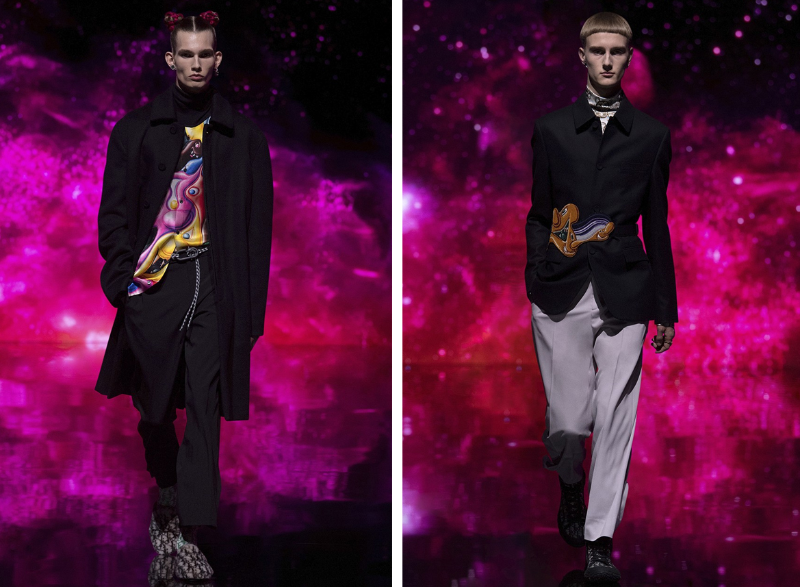 Dior 发怖2021 秋季男装系列，联手美国艺术家Kenny Scharf 穿越宇宙 