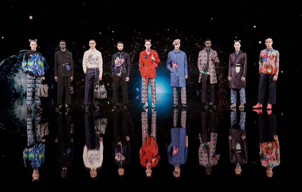 Dior 发怖2021 秋季男装系列，联手美国艺术家Kenny Scharf 穿越宇宙 