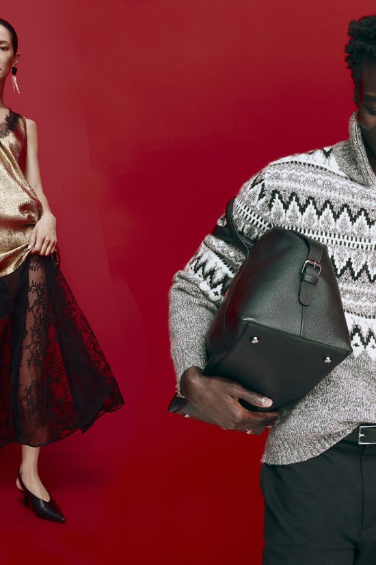 Fair Isle Half Zip Jumper with Wool T30_3153M, RM299.90